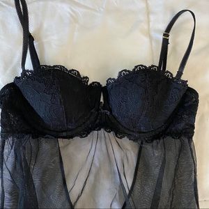 Black lace babydoll